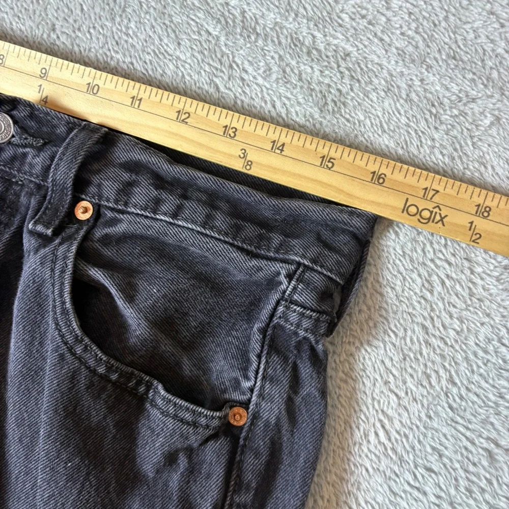 Levi's Jeans Men 32x30 (Fits 32x29) 501 Original‎ Fit Straight Leg Black Faded